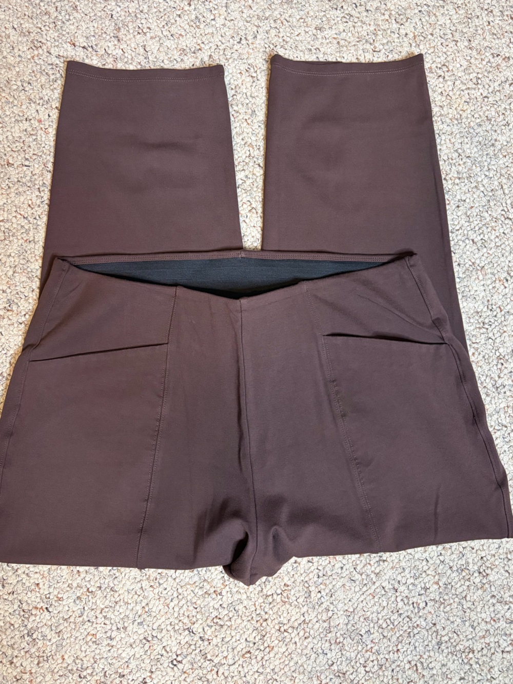 Stretch Ponte Slim Leg Pants in Chocolate Brown Old Navy XL